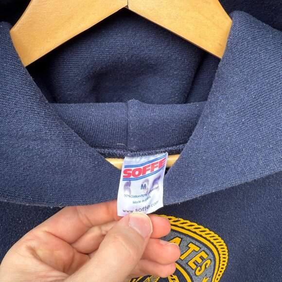 90's USN Vintage Navy Crest Hoodie - Picture 3 of 5